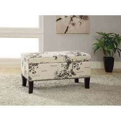 Linon Home Decor Gray Fabric Bench
