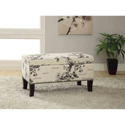 Linon Home Decor Gray Fabric Bench