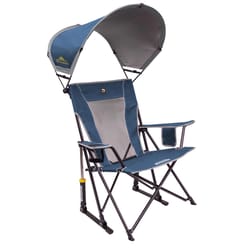 GCI Outdoor SunShade Rocker Neptune Blue Canopy Folding Chair