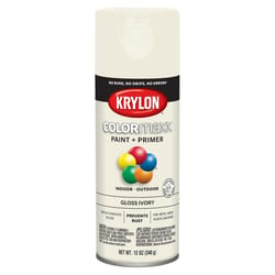 Krylon ColorMaxx Gloss Ivory Paint + Primer Spray Paint 12 oz