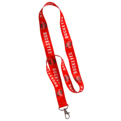 HILLMAN NCAA Polyester Multicolored Coined-Edge Split Lanyard