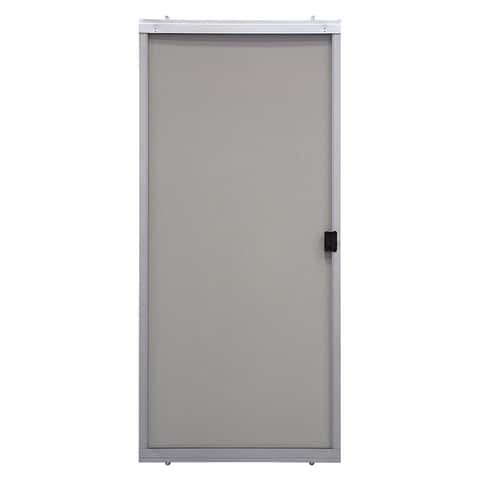 Precision 80-3/4 in. H X 36 in. W Breezeway Gray Steel Adjustable Sliding Screen Door Precision 80-3/4 in. H X 36 in. W Breezeway Gray Steel Adjustable Sliding Screen Door