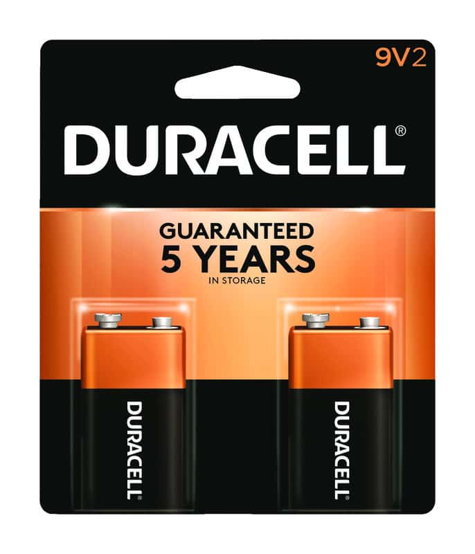 Duracell Coppertop 9 Volt Alkaline Batteries 2 Pk Carded Ace Hardware