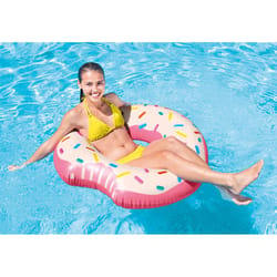 Intex Multicolored Vinyl Inflatable Rainbow Donut Pool Float Tube