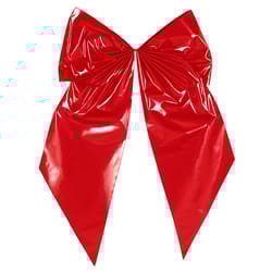 Holiday Trims Red 2 Loop Christmas Bow 18 in.