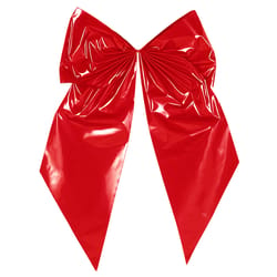 Holiday Trims Red 2 Loop Christmas Bow 18 in.