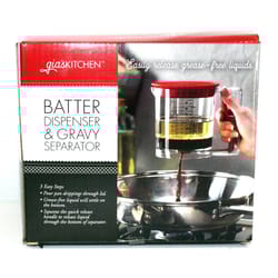 Gia's Kitchen Clear/Red Plastic Gravy/Grease Separator 4 cups