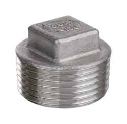 Smith-Cooper 2 in. MIP X 2 in. D MPT Stainless Steel Square Head Plug