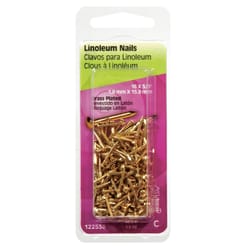 Hillman 5/8 in. Binding Brass-Plated Steel Nail Flat Head Hillman 5/8 in. Binding Brass-Plated Steel Nail Flat Head