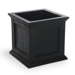 Mayne Fairfield 20 in. H X 20 in. W X 20 in. D Plastic Planter Box Black