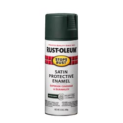 Rust-Oleum Stops Rust Satin Hunter Green Spray Paint 12 oz