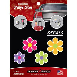 Decalcomania Retro Flowers Car Sticker Vinyl 1 pk