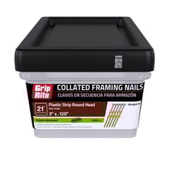 Grip-Rite 3 in. 11 Ga. Angled Strip Hot-Dip Galvanized Framing Nails 21 deg 1000 pk