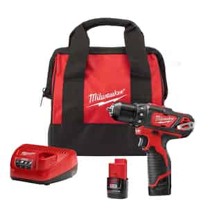 Milwaukee  M12  12 volt 3/8 in. Cordless Compact Drill/Driver  Kit 1500 rpm 2 speed 