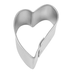 R&M International Corp International Corp 2 in. W X 1 in. L Mini Folk Heart Cookie Cutter Silver 1 p