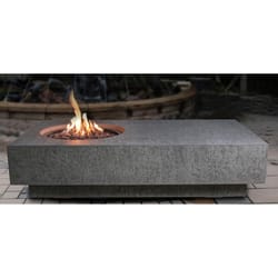 Elementi 56 in. W Concrete Metropolis Rectangular Propane Fire Table