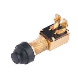 Calterm 15 amps Push Button Switch Black/Brass 1 pk