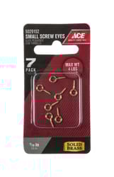 Ace 1/16 in. D X 7/16 in. L Polished Brass Screw Eye 4 lb. cap. 7 pk