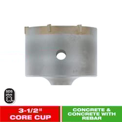 Diablo 3-1/2 in. Carbide Tipped SDS-Plus Core Bit