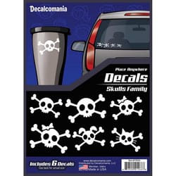 Decalcomania Skulls Family Car Sticker Vinyl 1 pk