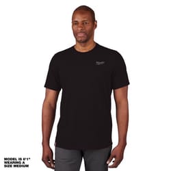 Milwaukee L Short Sleeve Men's Crew Neck Black Hybrid Work Tee Shirt