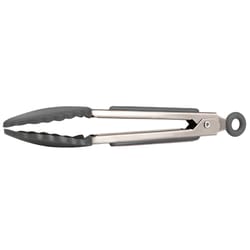 Tovolo Charcoal/Silver Silicone/Stainless Steel Mini Tongs