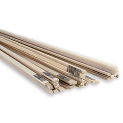 Midwest Products 1/8 in. T X 1/8 in. W X 2 ft. L Basswood Strip #2/BTR Premium Grade Midwest Products 1/8 in. T X 1/8 in. W X 2 ft. L Basswood Strip #2/BTR Premium Grade