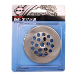 Danco 2-7/8 in. Brushed Nickel Plastic/Stainless Steel Shower Drain Strainer