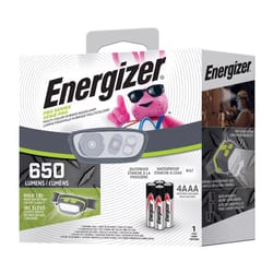 Energizer Pro Series 650 lm Gray/Green LED Head Lamp AAA Battery