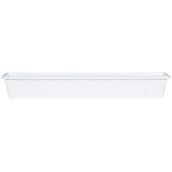 Novelty Poly Pro 5 in. H X 36 in. W X 8 in. D PP Plastic Poly Pro Flower Box White