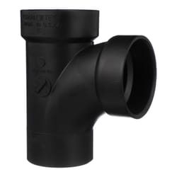 Charlotte Pipe 2 in. Hub X 2 in. D Hub ABS Sanitary Street Tee