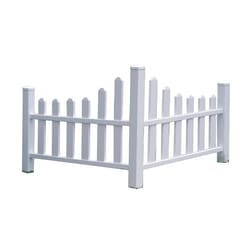 Vita 43.7 in. H X 48.9 in. L Vinyl Garden Fence White