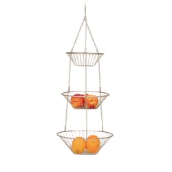 RSVP International Endurance Silver Nickel Wire 3 Tier Hanging Basket