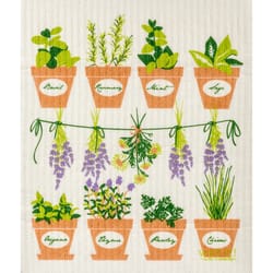 wet-it! Multicolored Cotton Fresh Herbs Dish Cloth 1 pk