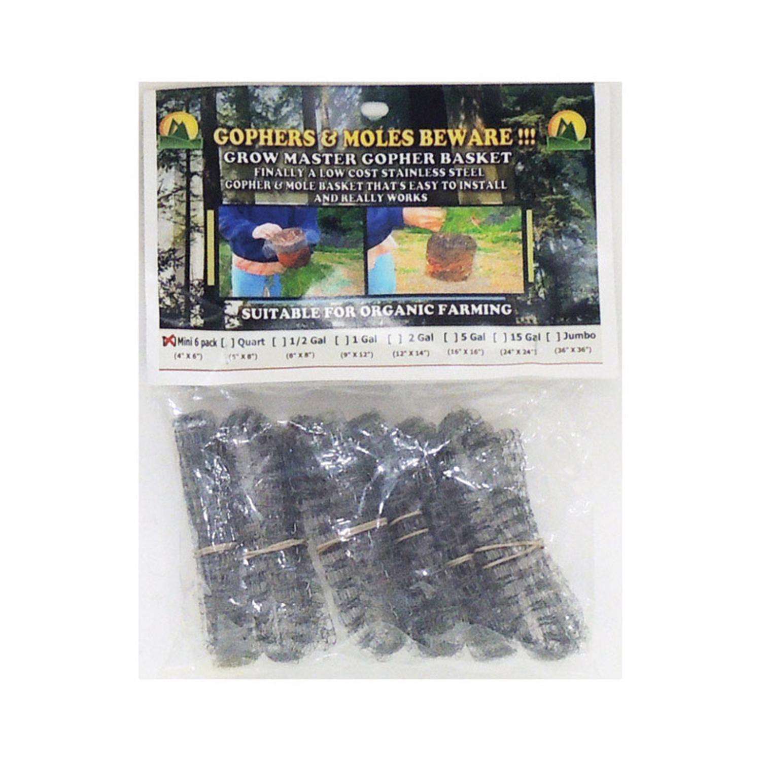 Grow Master 4 in. W Gray Stainless Steel Gopher Wire Basket Ace Hardware