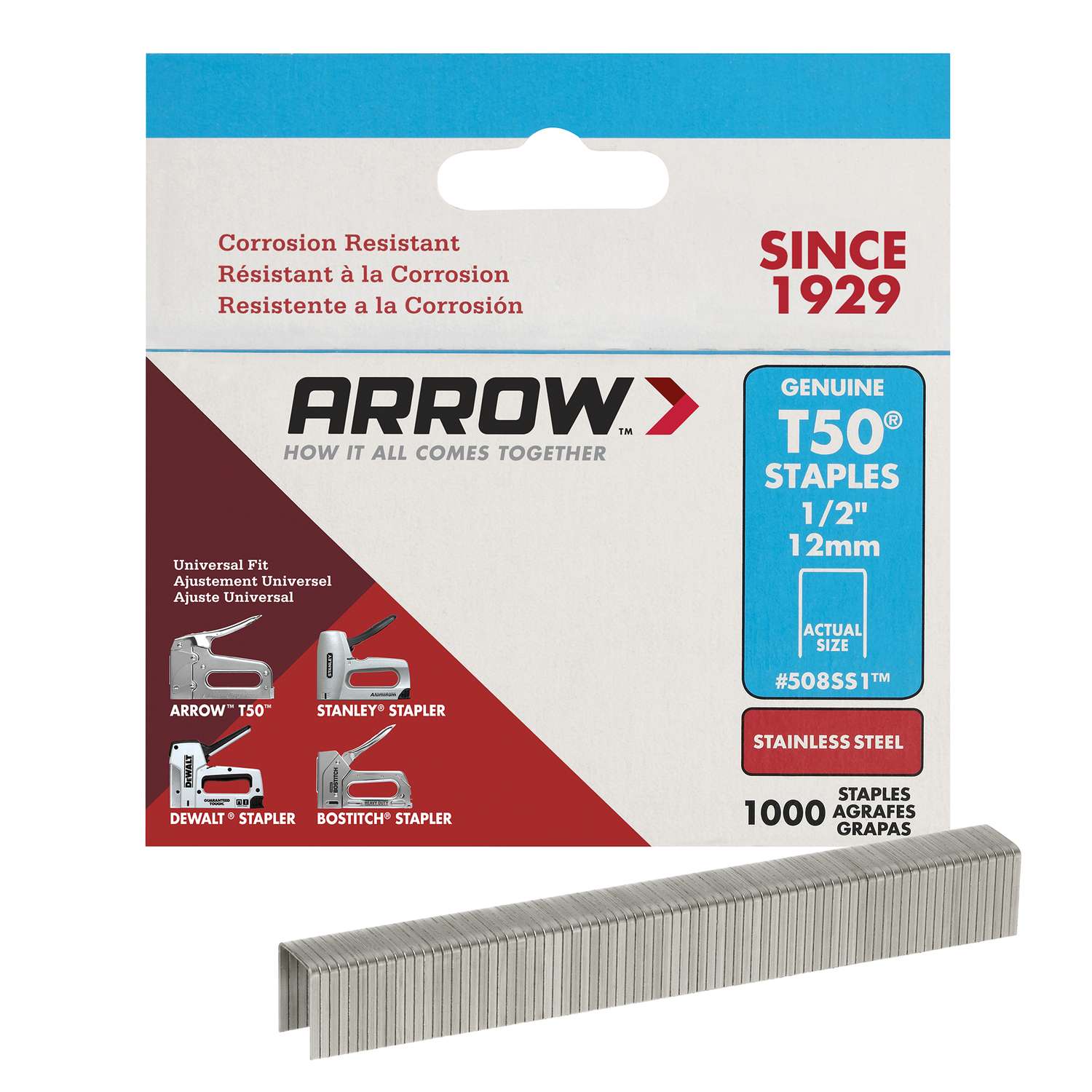 ACE Hardware Heavy Duty Staples 1/2" 12 mm # 22279 Box Count 1000 