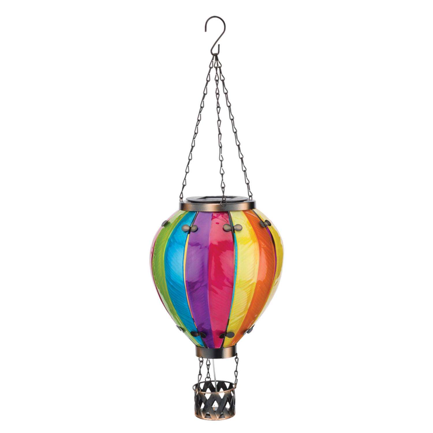 Regal Art  Gift Multicolored Glass/Metal 23.5 in. H Balloon Rainbow  Lantern Ace Hardware