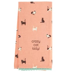 Karma Gifts Reese Pink Cotton Cat Tea Towel 1 pk