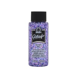 FolkArt Glitterific Glitter Purple Craft Paint Exterior and Interior 2 oz