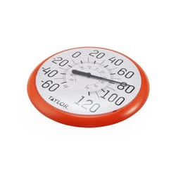 Taylor Dial Thermometer Plastic Orange 13.25 in.