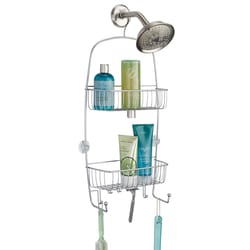 iDesign Raphael 26 in. H X 4.75 in. W X 12.5 in. L Silver Shower Caddy