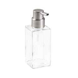 iDesign Casila Brushed Clear Glass Soap Pump