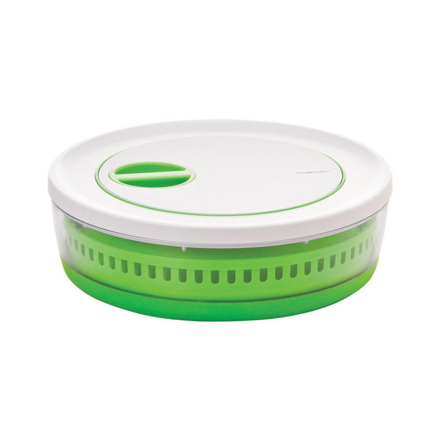 Progressive Prepworks Green/White Plastic Salad Spinner 4 qt Uae Electronic uaeelectronic.com