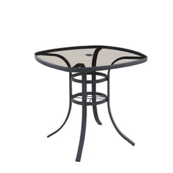 Living Accents Roscoe Black Square Glass Balcony Table