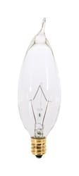 Satco 25 W CA8 Decorative Incandescent Bulb E12 (Candelabra) Warm White 2 pk