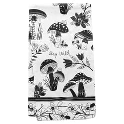 Karma Boho Black/White Cotton Mushroom Tea Towel 1 pk