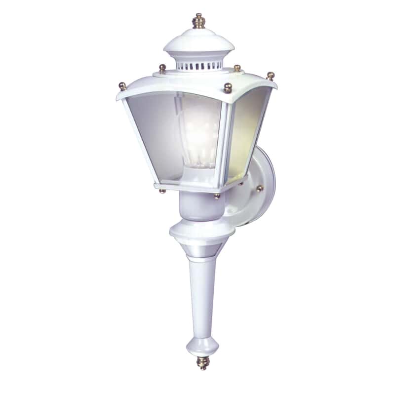 heath zenith motion sensing hardwired halogen white security light