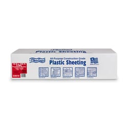 Clear Plastic Sheeting - 10 mil - (5'ft x 100'ft) - Thick Plastic Sheeting,  Heavy Duty Polyethylene Film, Drop Cloth Vapor Barrier Covering for Crawl