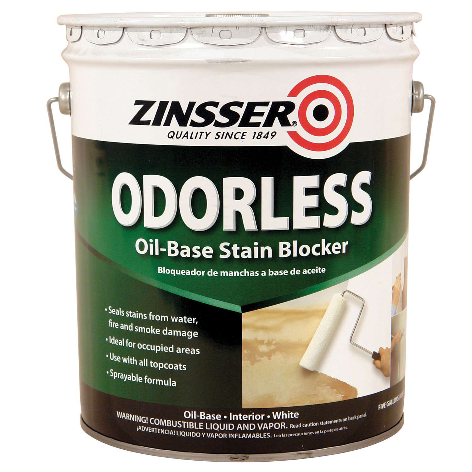 Zinsser White Flat OilBased Alkyd Stain Blocking Primer 5 gal Ace