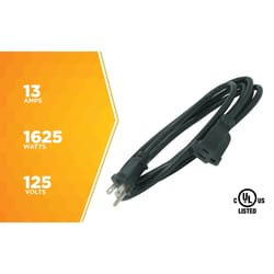 Southwire Indoor or Outdoor 8 ft. L Black Extension Cord 16/3
